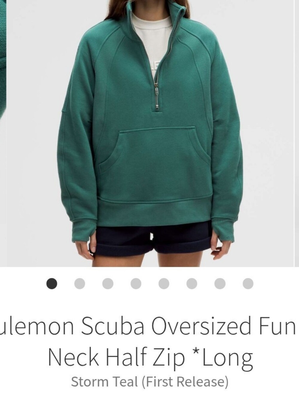 lululemon athletica Storm Teal Scuba Oversized Half-Zip Sweatshirt